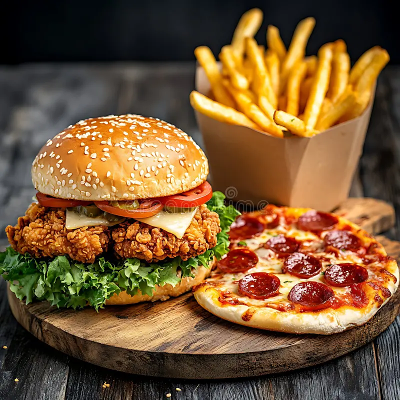 Family Pizza & Burger Box